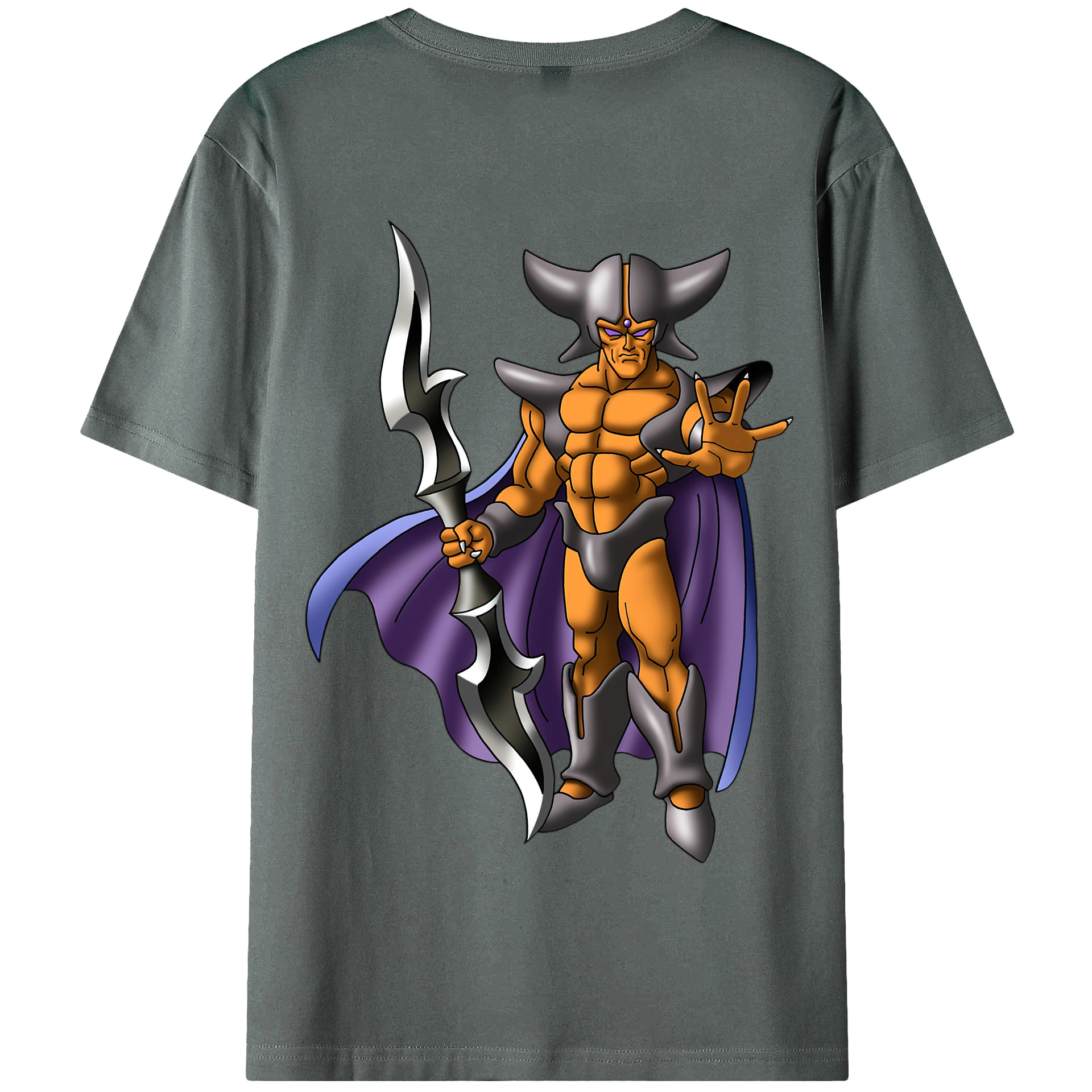 （画像用） ドラゴンクエスト Doragon Kuesuto Dragon Quest 綿100％半袖Tシャツ（背面プリント）
